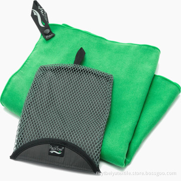 Quick Drying Mesh Bag Suede Microfiber Fitness Towel
